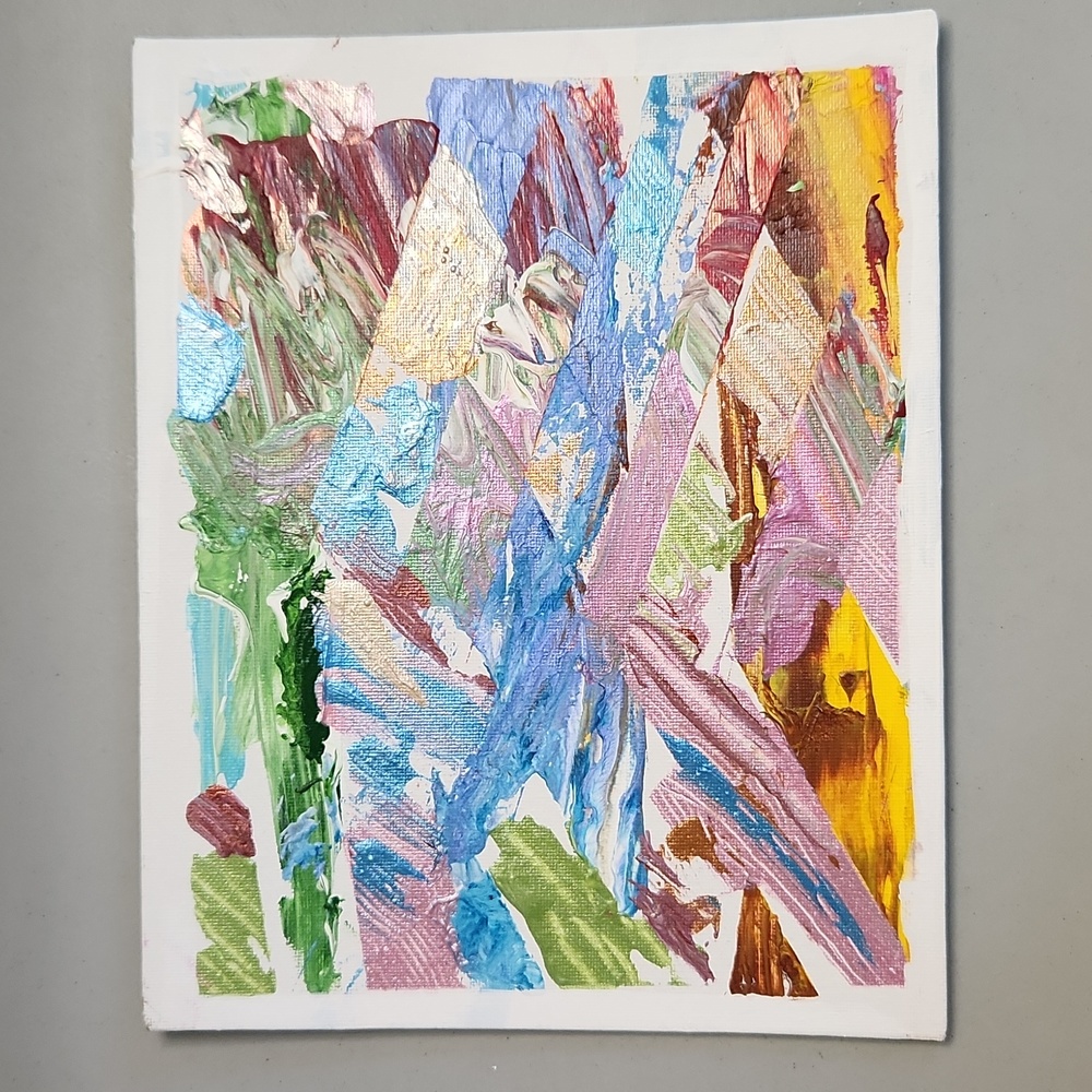 Original acrylic on canvas abstract painting 8x10